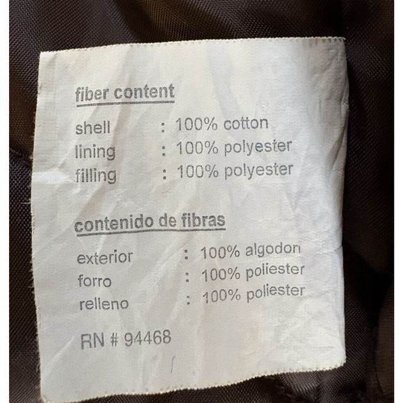 VTG Esprit Outerwear Brown Corduroy Peacoat Quilted Lined Double Breasted Y2K M - Picture 15 of 16